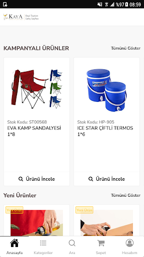 Android application Kaya Züccaciye screenshort