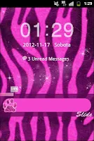 Pink Zebra Thème GO Locker APK capture d'écran Thumbnail #4