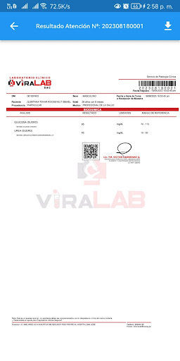 Android application LABORATORIO VIRALAB screenshort