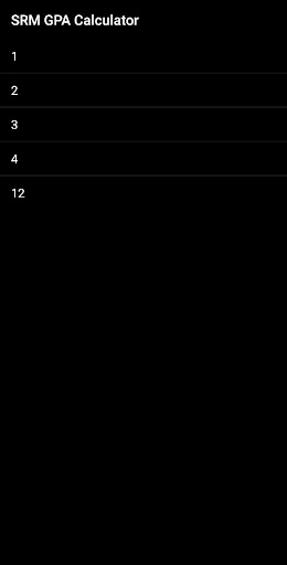 SRM GPA Calculator Screen 3