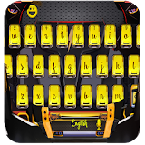 racer car keyboard yellow hot icon