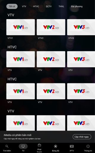 Android application iMedia - Xem TV HD và Radio screenshort