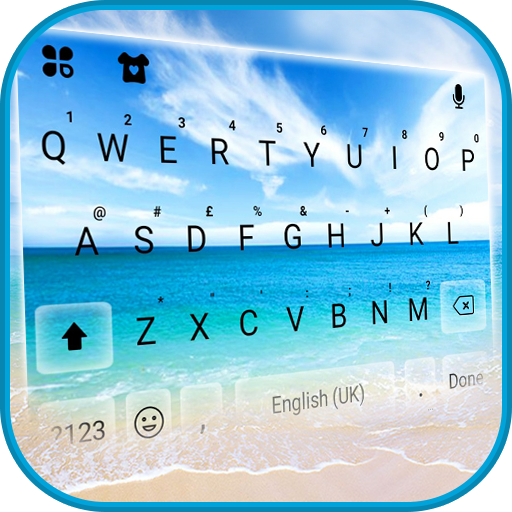 Sandy Beach Keyboard Backgroun  Icon