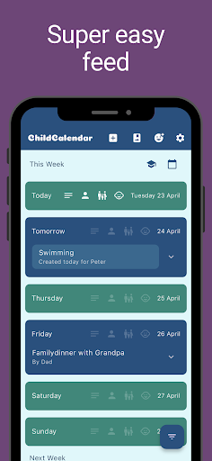 Android application ChildCalendar screenshort