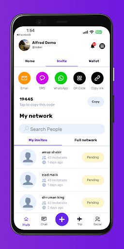 Android application Triva Social screenshort