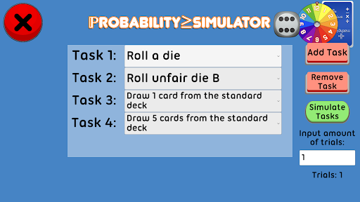 Probability Simulator Screen 3