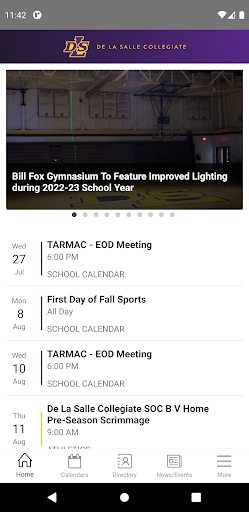 Android application De La Salle Collegiate screenshort