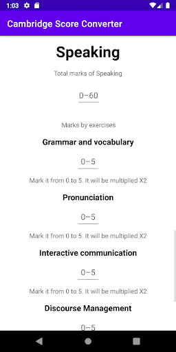 Cambridge Score Converter