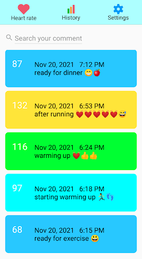 Screenshot of Heart Rate Monitor