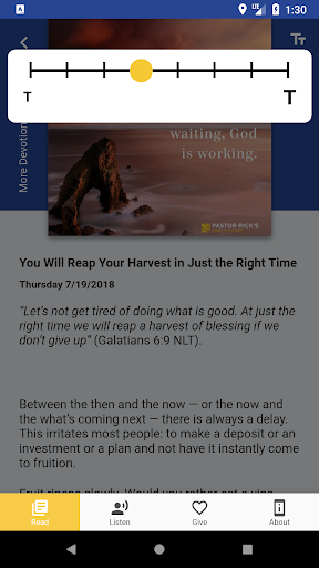 Pastor Ricks Daily Hope Screen 2