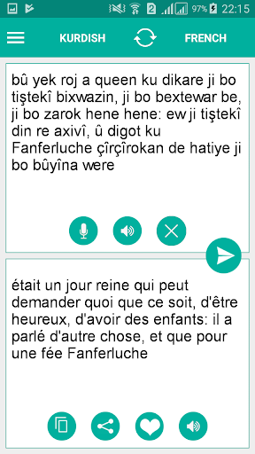 Kurdish French Translator Screen 2