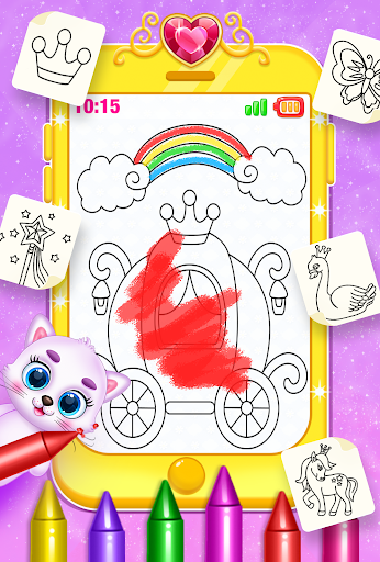 cute princess toy phone game Screen 2