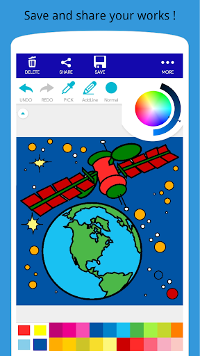 Planet and Space Coloring Book