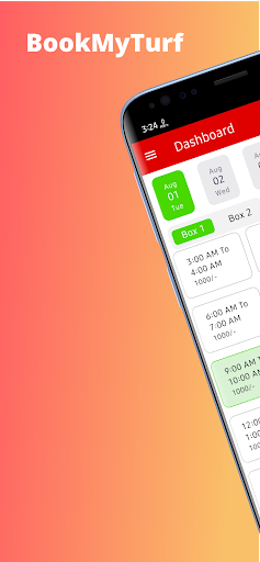 Android application BookMyTurf Admin screenshort