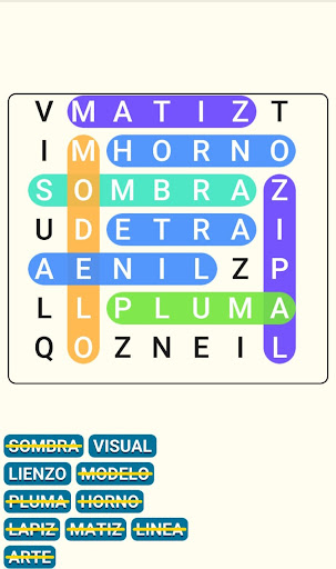 Android application Juego de Búsqueda de Palabras screenshort