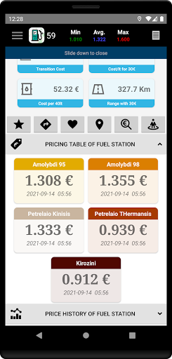 fuelCY: fuel prices for Cyprus Screen 3