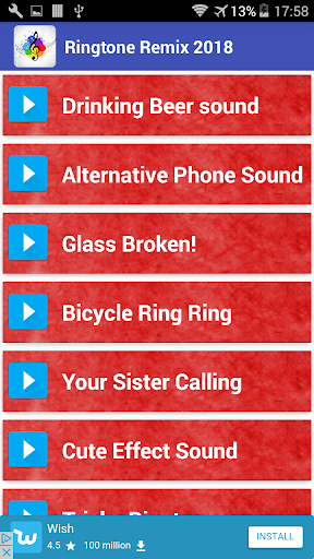 Android application Ringtone Remix screenshort
