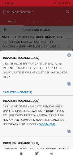 Fire Notification Screen 3