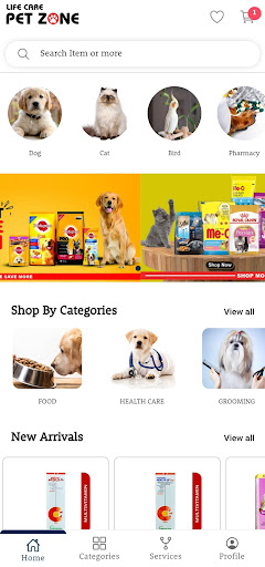 Android application Life Care Pet Zone screenshort