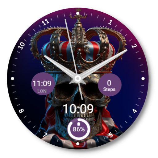 Skull Crown Gold Samsung watch logo