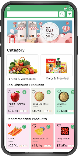 Android application PAPA-Healthy Choice screenshort