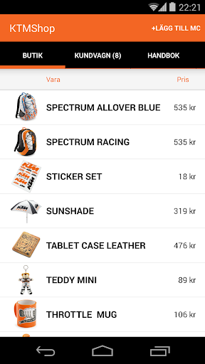KTMshop Screen 3