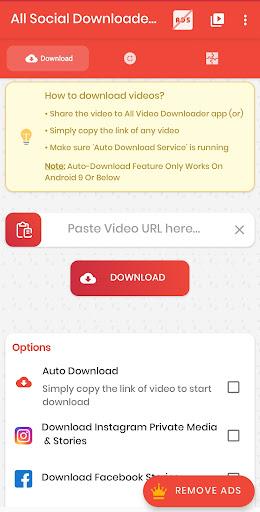 Android application All Social Downloader Pro screenshort