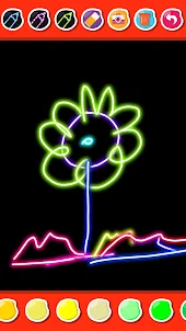Neon Glow Sonica drawing kids