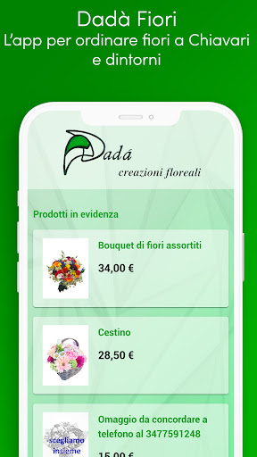 Android application Dadà fiori screenshort