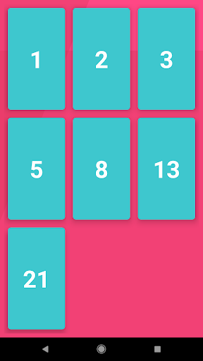 Android application Scrum Poker screenshort