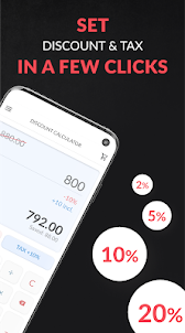 Discount and tax percentage calculator