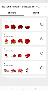 Screenshot 1 Roses Flowers Stickers for WAS android