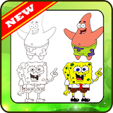Drawing SpongeBob step by step icon