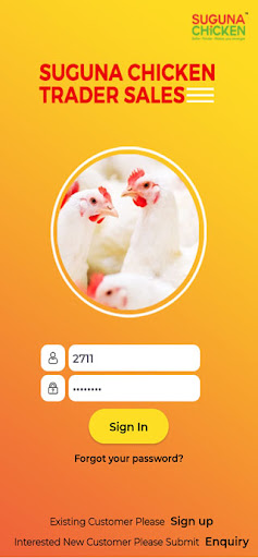 Android application Suguna Chicken Trader Sales screenshort