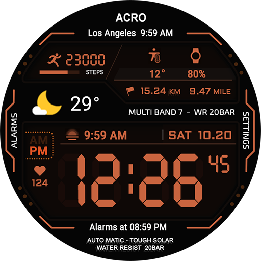 ACRO Genix Digi Rev watchface logo