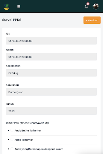 Android application Sipendilsewu screenshort