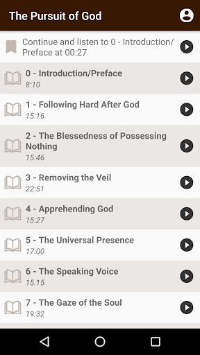 Android application The Pursuit of God - Tozer screenshort