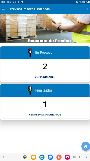 Android application PrevioAlmacén Castañeda screenshort