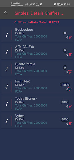 Android application Djeli Music screenshort