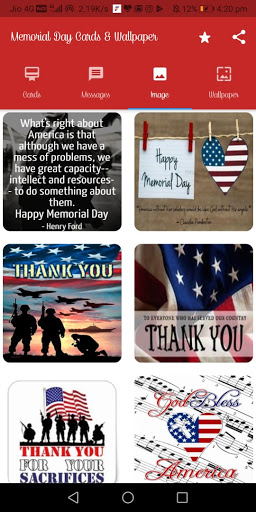 Memorial Day Cards Screen 2