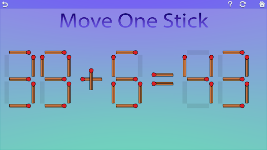 Captura 1 Matches. Matchstick math game. android