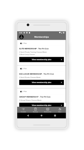 The Fit Club Screen 3