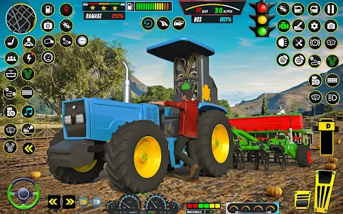 Tractor simulator farm sim 3d