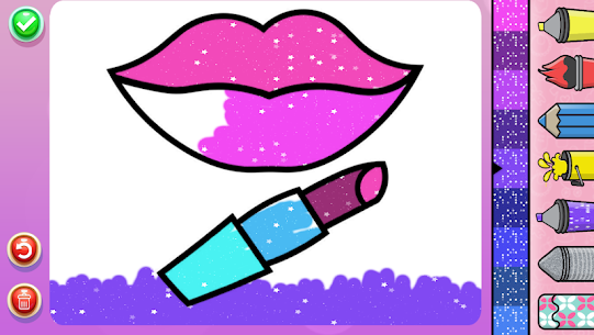 Beauty Make Up Glitter Coloring Book for Girls 2