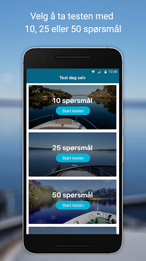 Android application Båtførerprøven 2022 screenshort