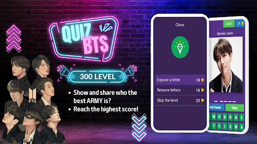 Screenshot 3 BTS Army: Your K-Pop Quiz Game android