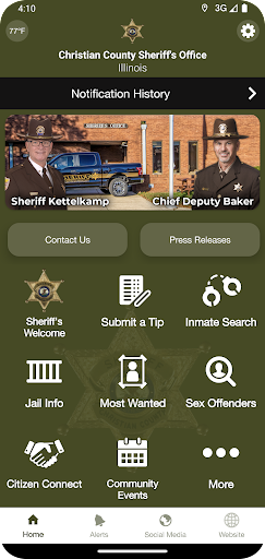 Android application Christian County Sheriff’s IL screenshort