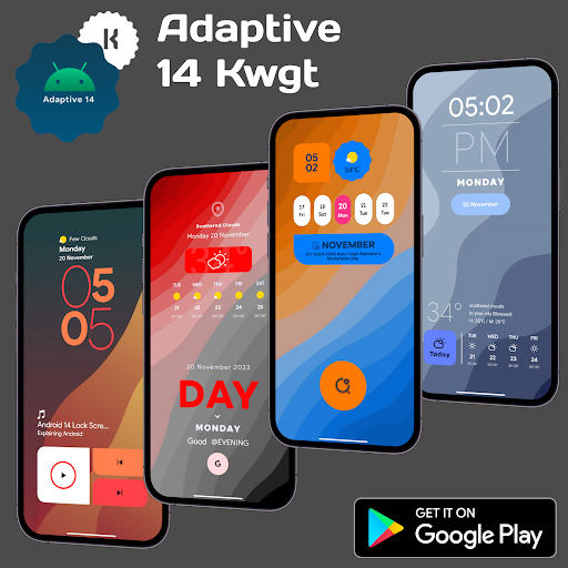 Android application Adaptive 14 Kwgt screenshort