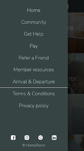 Android application HomeRoom Coliving screenshort