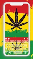 screenshot of Reggae Weed Leaf Keyboard Background